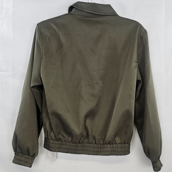 Commense Olive Green Bomber Jacket XS Streetwear Casual Spring Layer - Picture 3 of 14